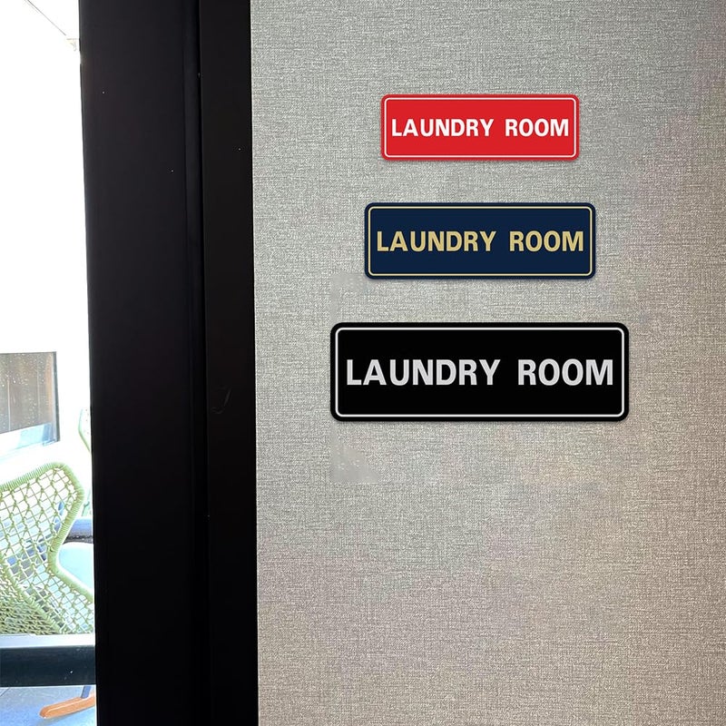 All Quality Standard Laundry Room Wall or Door Sign - Durable Signage | Ideal for Managed Properties, Hospitality Industry & Shared Laundry Facilities - Black - Medium (1 Pack) - Image 5
